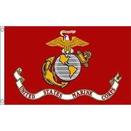 Us Marine Corps Flag 3ft x 2ft,Small