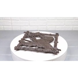 Ebros Gift Rustic Western Native Indian Warrior End Of Trail Cast Iron Wall Trivet Decor