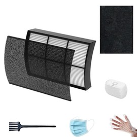 PECOMFIL Replacement Filter Compatible with PureZone Breeze Tabletop Air Purifier PECOMPAP, 1-Pack H13 True HEPA Filters + 2 Activated Carbon Pre-Filters, 2-in-1 High Efficiency Filtration System