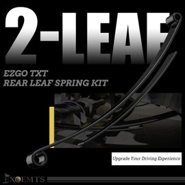 EXOEMTS Heavy Duty Rear 2-Leaf Spring Kit for EZGO RXV 2008-Up Golf Carts, Dual-Action Suspension Upgrade with Bushings, Sleeves & U-Bolts, Replaces OEM# 603498, 604494, Smoother Ride & Load Support