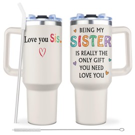 Joyloce Sister Gifts from Sister Brother, Sister Birthday Gifts, Big Sister Gifts for Girls, Christmas Birthday Gifts for Sister Adult, Best Sister Ever Gifts, Sister Gift Ideas 1 Pc 40oz Tumbler
