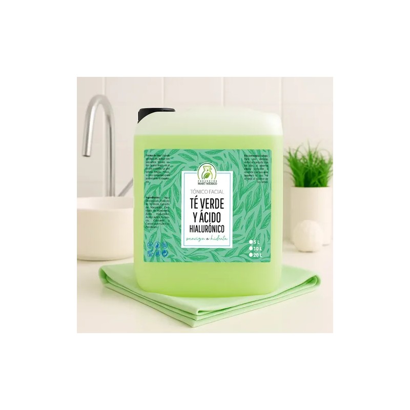 Tónico Facial De Té Verde & Ácido Hialurónico 5 Lts