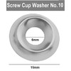 TERF® 100 Pcs Nickel Plated Screw Cup Washer Size No.