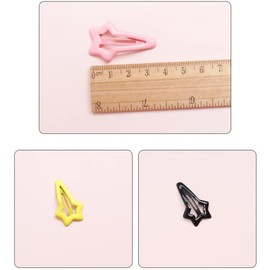 HLLMX - 10 pinzas para el pelo con diseño de estrellas coloridas, antideslizantes, coloridas, bonitas, de metal, accesorios para el cabello para niños, adolescentes y mujeres (color al azar)
