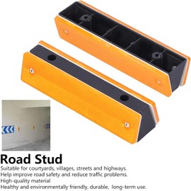 Ldafava Reflective Road Marking, Pack of 2 Rectangular Reflective Sign for Highway Traffic Warning, Increases Traffic Safety on Highways, Roads