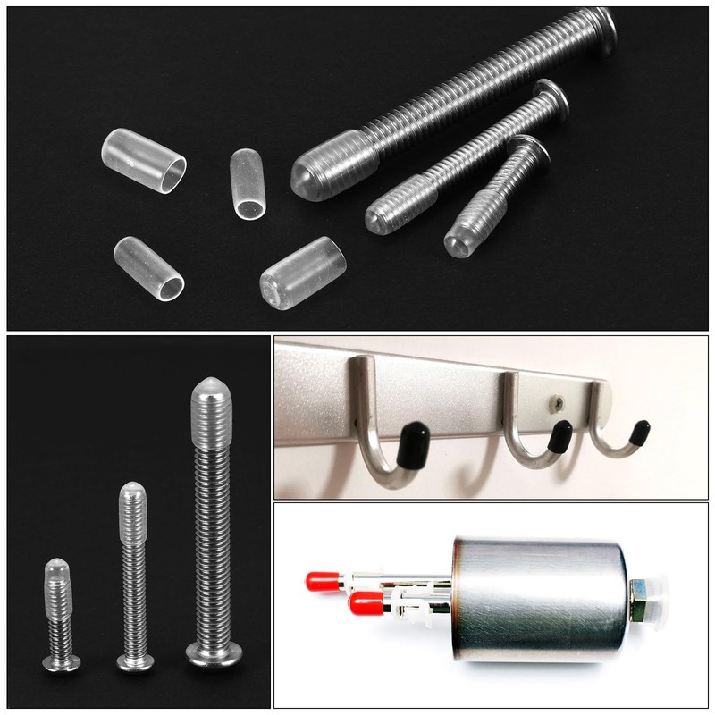 sourcing map 10pcs Rubber End Caps Protective Caps 17mm ID