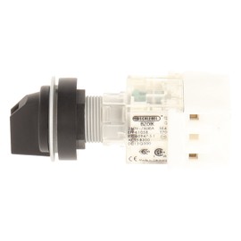 Club 23.001.245 Selector Switch rastend 3 Positions Momentary Contact Transmitter 1 N/O Contact With Bottle Opener, SCREW Connector, Silver