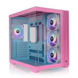 Thermaltake View 380 TG ARGB Mid Tower Chassis; 4x120mm ARGB Lite Fans Included; 360mm Radiator Support; 415mm GPU Clearance; Hidden Connector Support; Bubble Pink; CA-1Z2-00MAWN-00