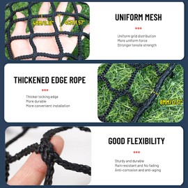 KACQIHTU Safety Net Protection Rope Net Baseball Net Kids Pet Stair Balcony Protection Net Baseball Softball Backstop Nets Knotless Polyester Sports Netting Black
