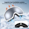 POPOACTI Polarized Spherical Ski Goggles,100% UV Protection,Anti Fog,Snowboard Goggles for