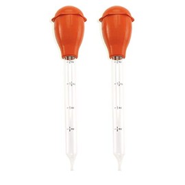HIC Harold Import Co. 5799/2 Turkey Baster, Set of 2, Tempered Glass with Silicone Bulb