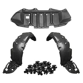 Parts N Go 2011-2013 Corolla Fender Liner & Undercover Set with Clips Front Driver & Passenger Side Left Right TO1249162 TO1248162 TO1228148 5145102040 5387602370 5387502370