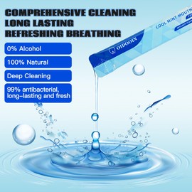 Oidooin Travel Size MouthWash Packets - TSA Approved Travel Porable mouthwash, Alcohol Free, Natural Ingredients for Bad Breath,Oral Care Treatments (0.37 Fl OZ (Pack of 20))