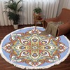 Terafeels Garden Rug 3Ft Round Area Rug Soft Chic Bohemian