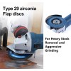 10pcs 4-1/2"x7/8" Zirconia Flap Disc Grinding Wheels Angle Grinder 40