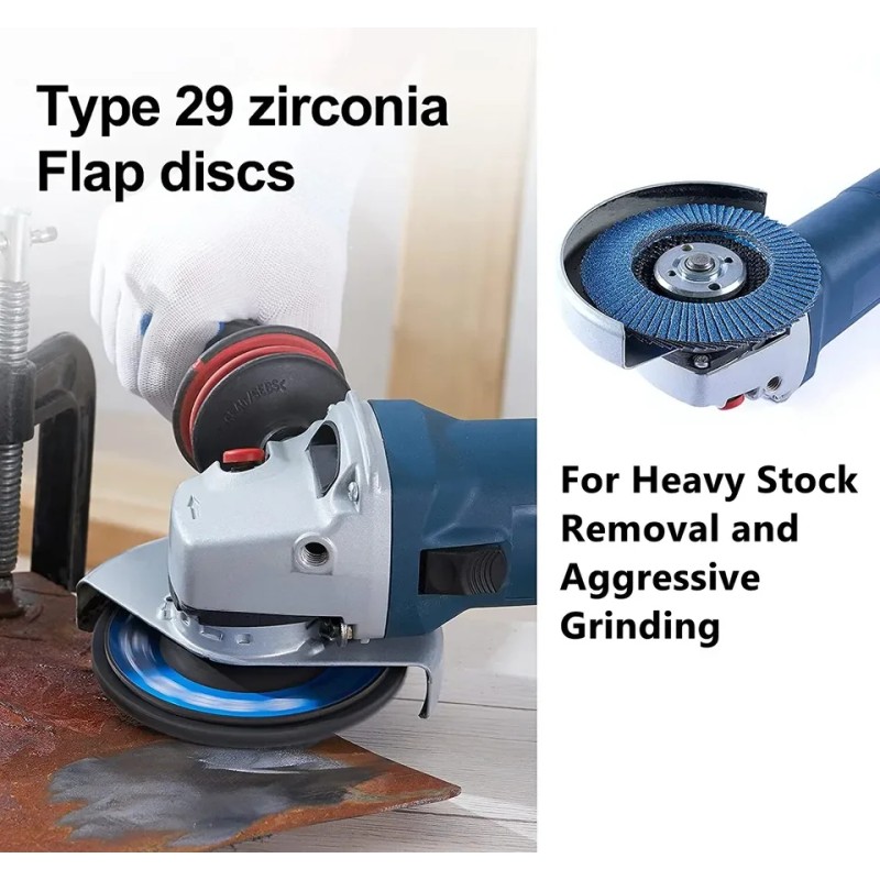 10pcs 4-1/2"x7/8" Zirconia Flap Disc Grinding Wheels Angle Grinder 40