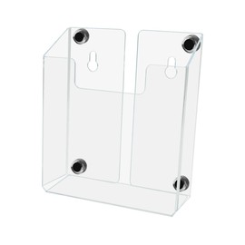 Marketing Holders 6 Pack Magnetic Brochure Holder 6" Vertical Postcard Display Acrylic Attaches to Smooth Metal Surfaces Premium Clear Acrylic Printed Materials Graphic Images Display Rack