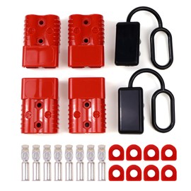 Gesepa 4 Pcs 175A Anderson Battery Quick Connect Cable Connector 12V Battery Quick Disconnect Connector 1/0 AWG Wire Harness Plug Kit for Trailer Car Winch