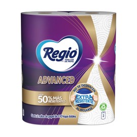 Regio Toallas de Cocina Advanced, 2 rollos, 110 hojas dobles                                                                                          