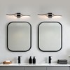Black Curved Bathroom Vanity Light Fixture Over Mirror, 31.5 inch
