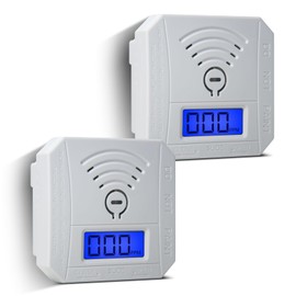 TALLPOWER Carbon Monoxide Detector,CO Gas Monitor Alarm,CO Sensor with LCD Digital Display and Sound Warning,CO Alarm with Sensitive CO Sensor,Battery Powered,for Home,Bedroom,Warehouse(2 Packs)
