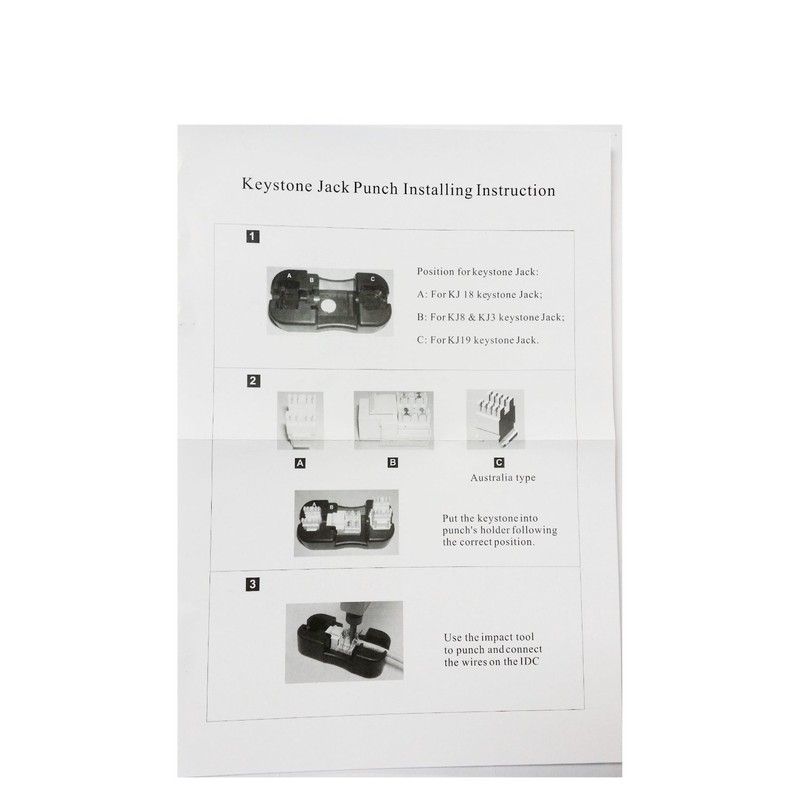 iMBAPrice Universal Cat6/Cat5e/RJ11/12 Keystone Jack Punch Down Stand
