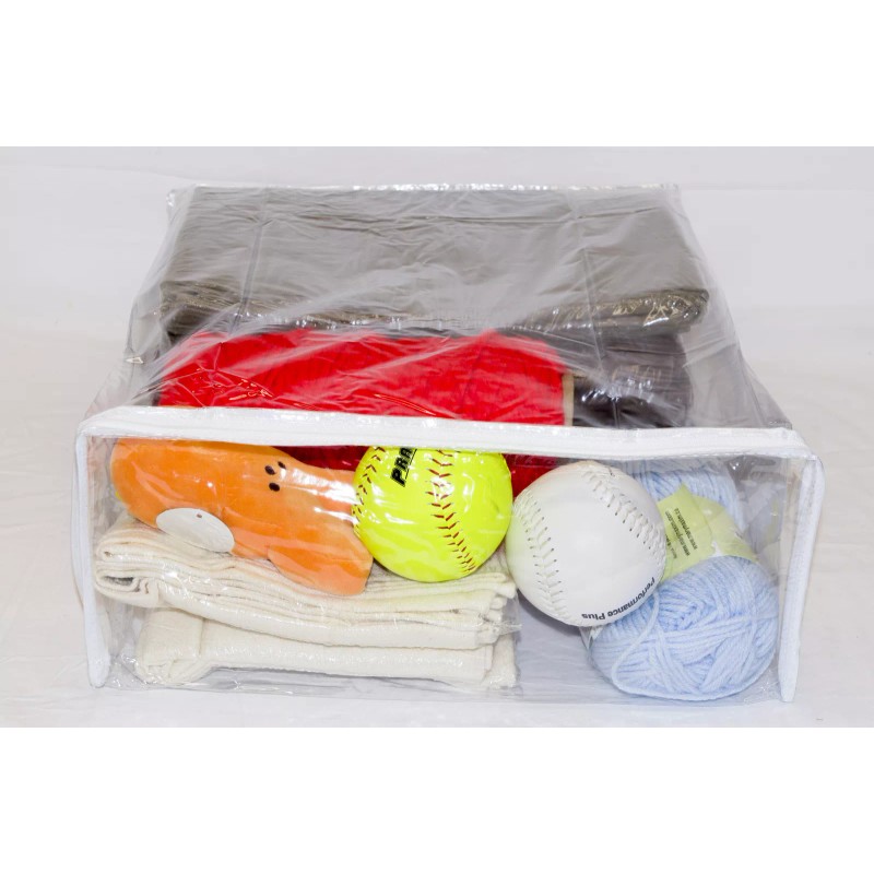 Vinylpac 5-Pack Clear Vinyl Zippered Storage Bags 15 x 18