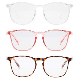 Aroncent 3 pieces blue light filter goggles, protective glasses, anti-blue light for everyday use, online lessons, Non-metal tp, a