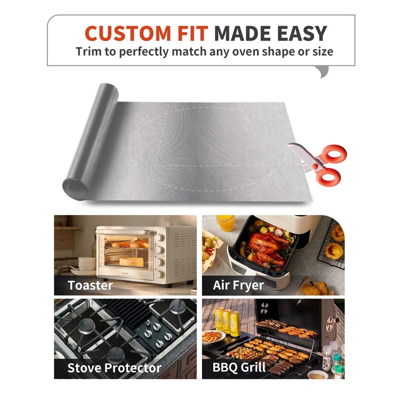 3 Pack Oven Liners for Bottom of Oven, 17x25" Large