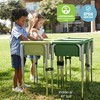 ECR4Kids 4-Station Sand and Water Adjustable Play Table, Sensory Bins,