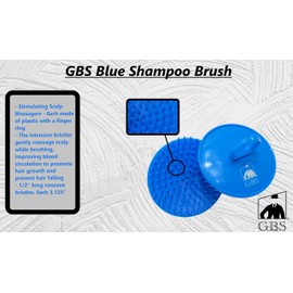 Champú Cepillo de masaje para cuero cabelludo (1 cepillo azul), paquete de 8