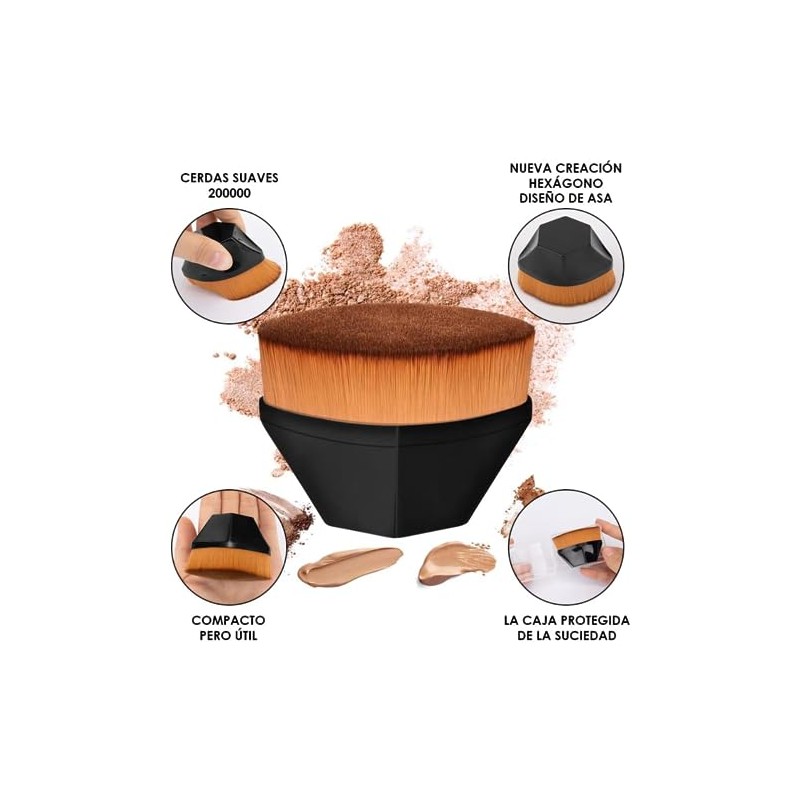 Set 4 Aplicadores Maquillaje Brochas Esponja Belleza Polvo Base Corrector