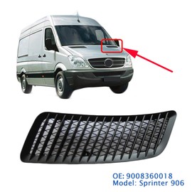 WXQP Hood Upper Vent Grille Chrome Trim Kit Left and Right Compatible for Mercedes Van Sprinter W906 VW Crafter 2006-2021 OE 9008360118,9008360018