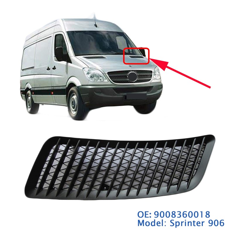 WXQP Hood Upper Vent Grille Chrome Trim Kit Left and