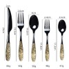 TWEE Black Gold Silverware Set for 4 Unique 18/10 Stainless
