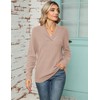 IECCP Women's Jumpers V Neck Long Sleeve Tops Women Solid