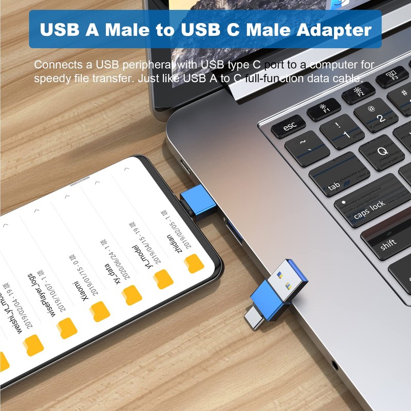 AreMe USB to USB C Adapter (6 Pack), USB C