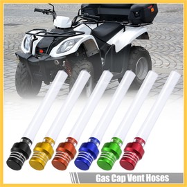 REPAIROCK 6pcs Universal Gas Fuel Tank Cap Cover Air Vent Hose Tube Tank Breather One Way Valve Tube for ATV Dirt Bike Motorcycle Clear Tube 6 Colors Auto Replacement Parts