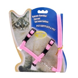 Yunnyp Cat Collar Leash,Cat Harness and Leash Kitten Adjustable Traction Harness Belt Cat Halter Collar