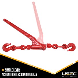 US Cargo Control Heavy Duty Lever Load Binder for 5/16" Grade 70 Chain (Working Load Limit: 5,400lb)
