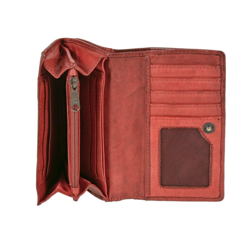 Bear Design Women's Wallet Leather 9 Card Slots Red, red,