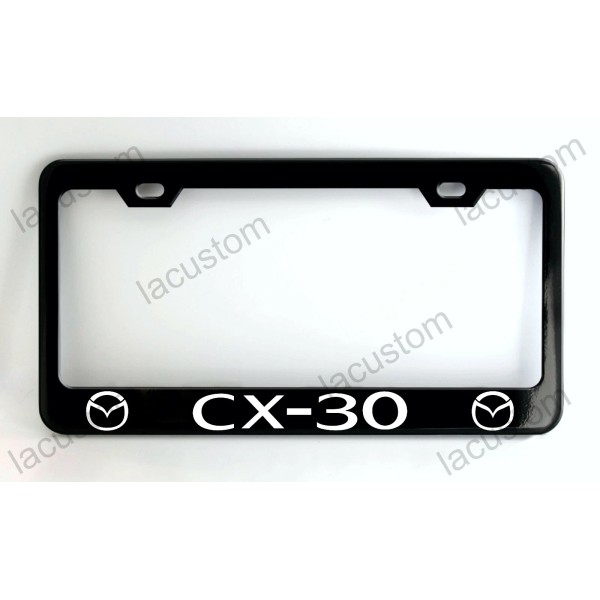 Unbranded Mazda CX-30 Black License Plate Frame, Custom Made of