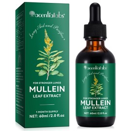 QJCWXIAOX QJCWXIAOX Mullein Drops for Lungs, Mullein Leaf Extract with Chlorophyll,Mullein Leaf Extract for Lung Cleanse and Respiratory Support