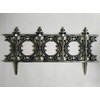Decorative 4 Piece Solar Wrought Iron Metal Look Garden Border