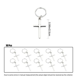 Vintage Cross Hair Braid Rings | Hair Jewelry for Braids | Dreadlocks Cross Braid Hair Rings | Tiny Cross Dreadlocks Ring Decor | Silver Cross Hair Accessories | Suitable for Women and Girls | 10pcs