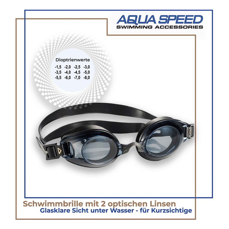 Aqua Speed® Lumina Swimming goggle (optical lenses to correct short-sightedness;