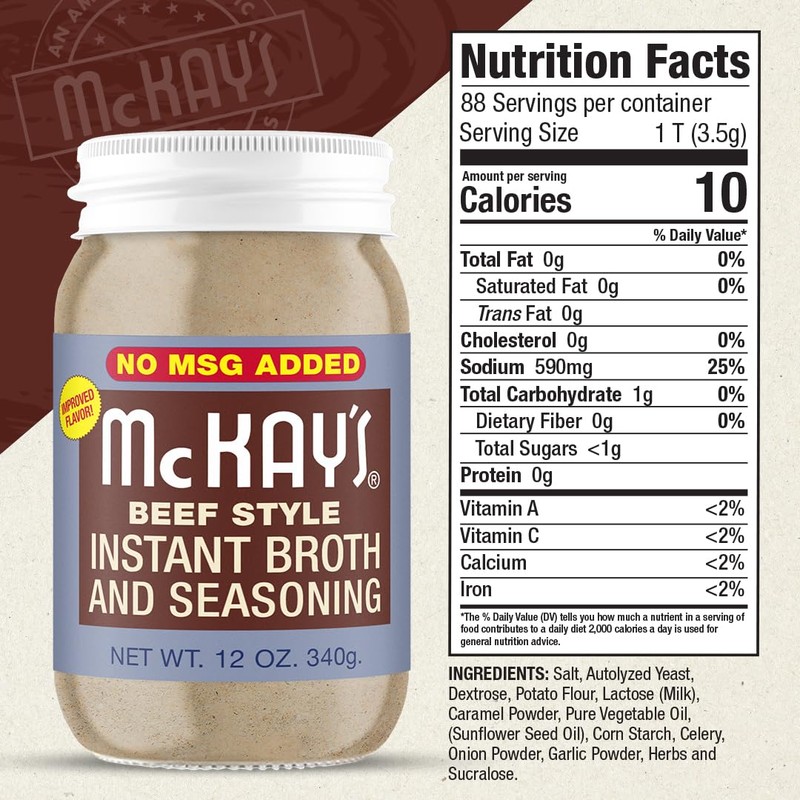 Mc Kay's Chicken and Beef Flavored Powdered Soup Seasoning, Gluten