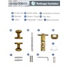 SORWDUERM Antique Brass Door Knob Passage Door Knobs Interior Door