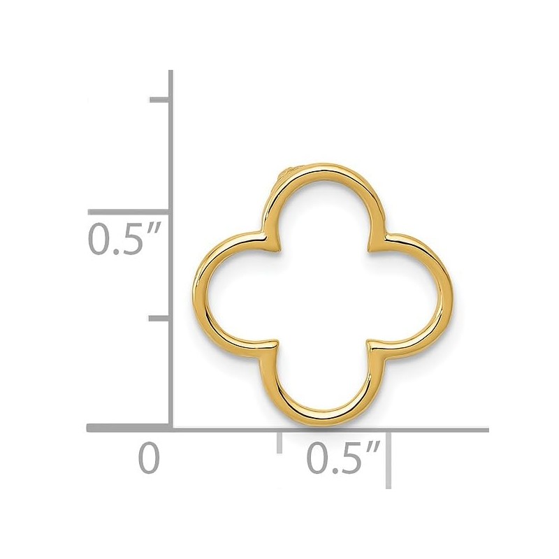 IceCarats 14K Solid Yellow Gold Floating Chain Slide Pendant Necklace