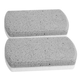 SAFIGLE 2pcs Ergonomic Foot File Pumice Stone Scrubber for Callus Removal Durable Dead Skin Exfoliator for Feet and Hands Gray